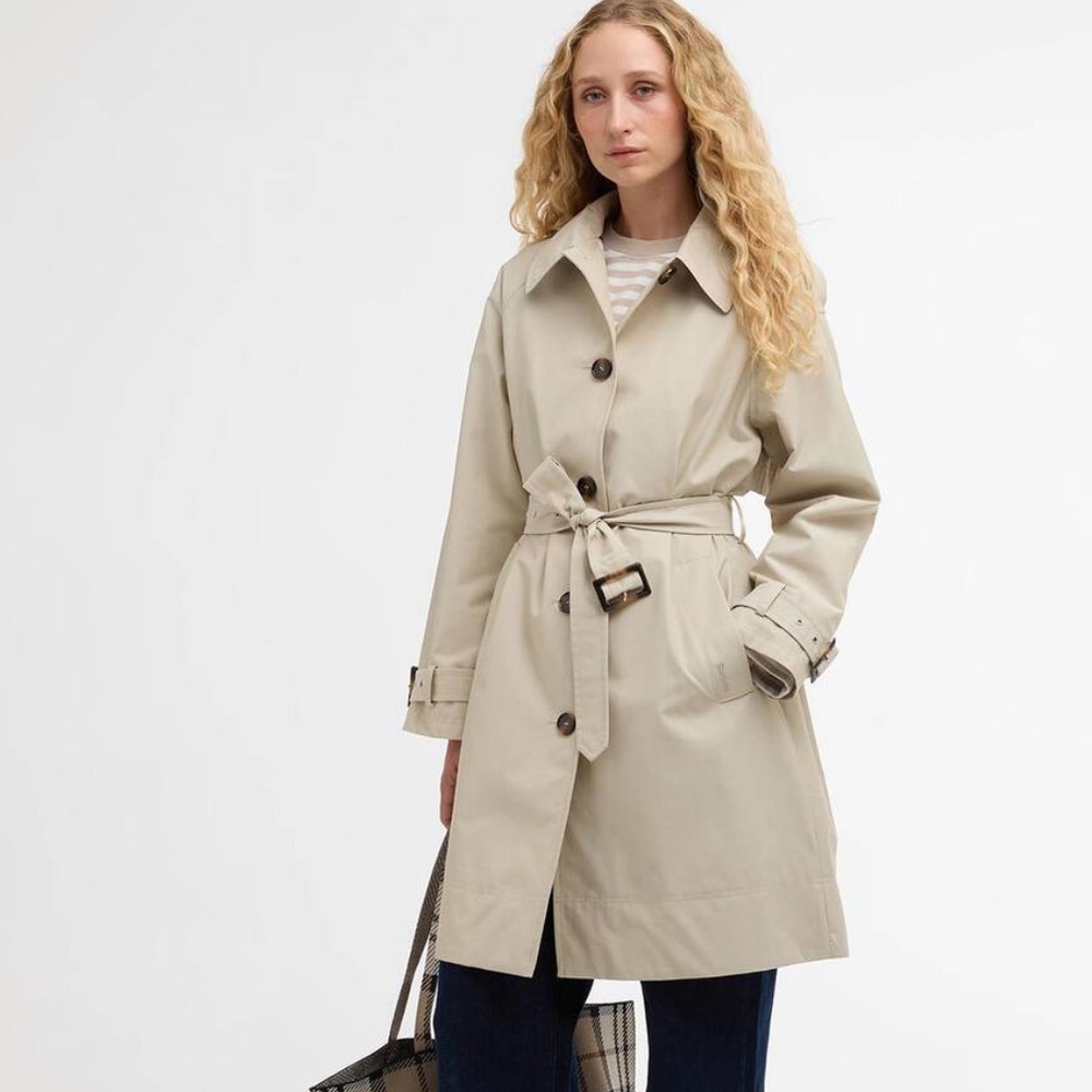 Barbour Maia showerproof jacket Classic Beige Trench Coat